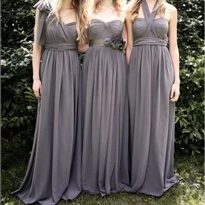 David’s bridal convertible black bridesmaid dress